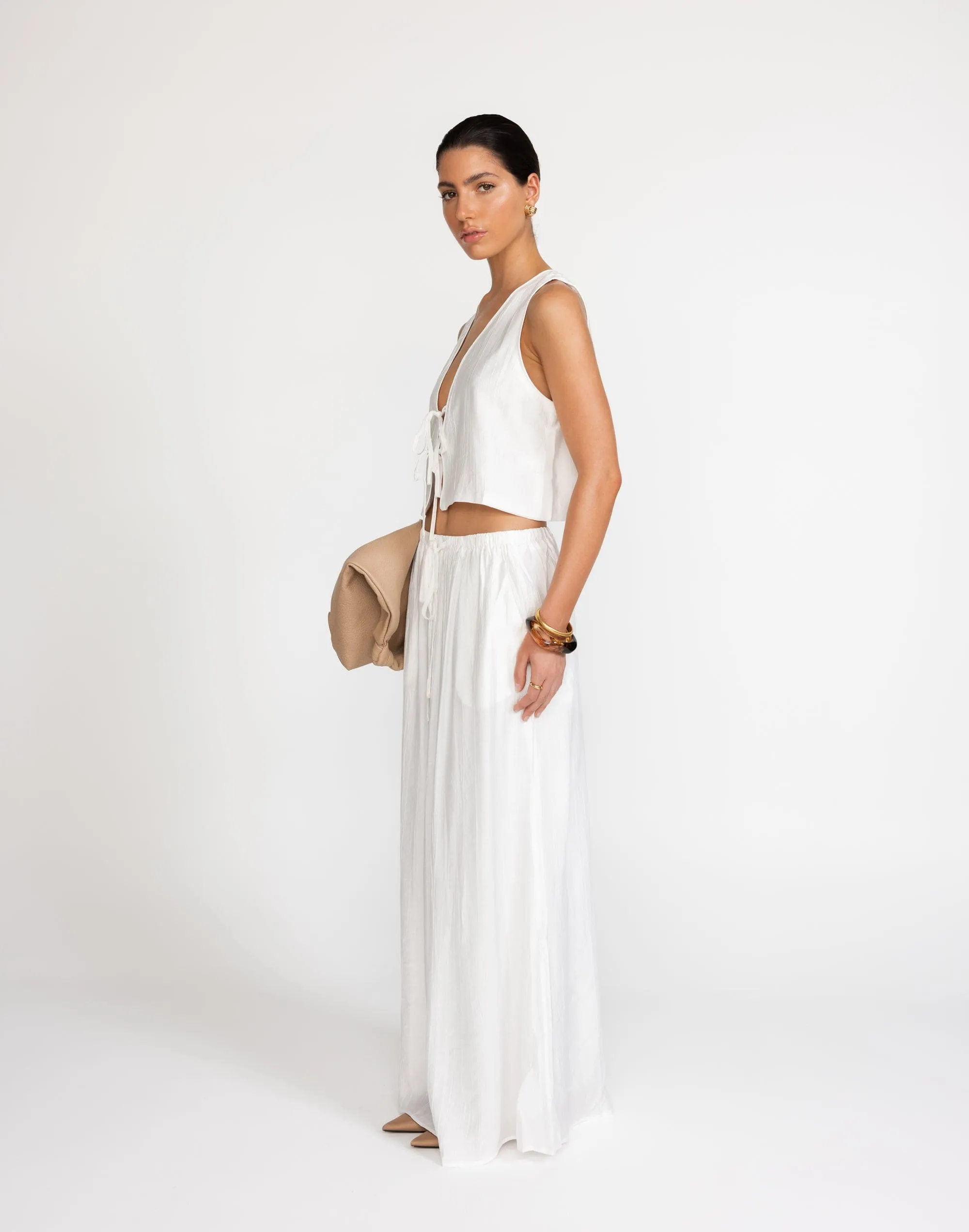 Madi Maxi Skirt (White)