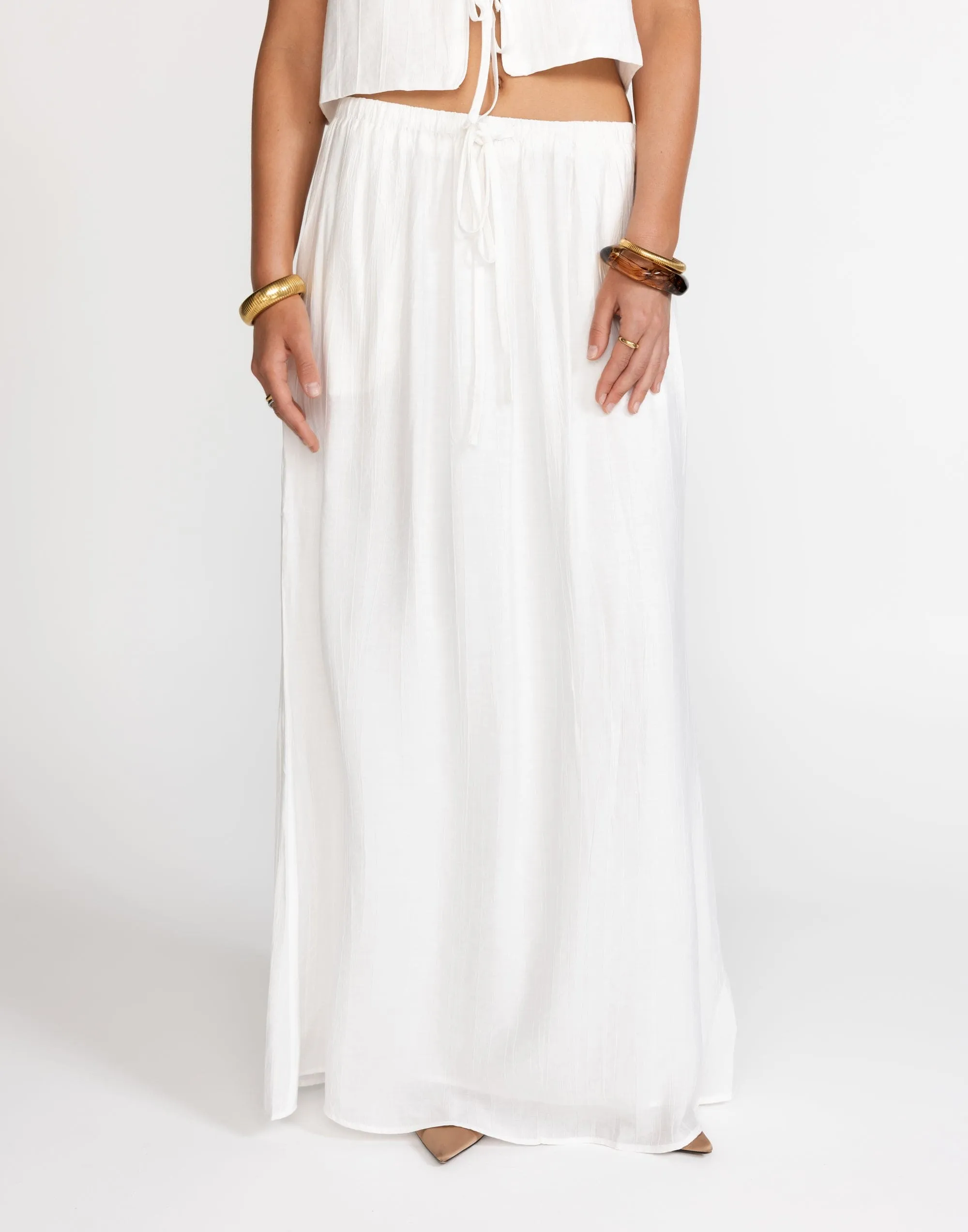 Madi Maxi Skirt (White)