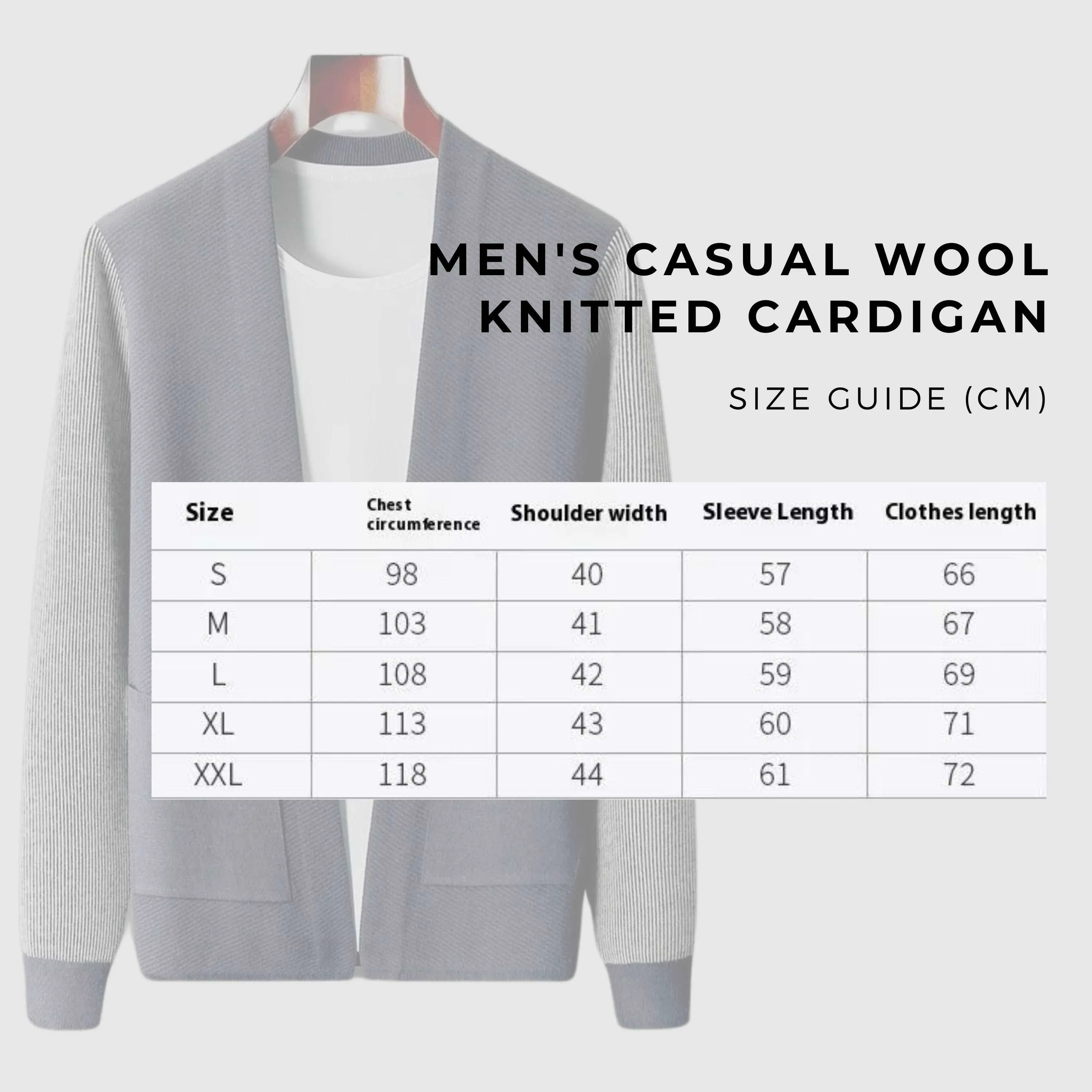 Men's Casual Wool Knitted Cardigan