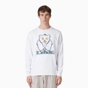 Men's Crew Neck Sweatshirt With Cartoon Graphics And Logo