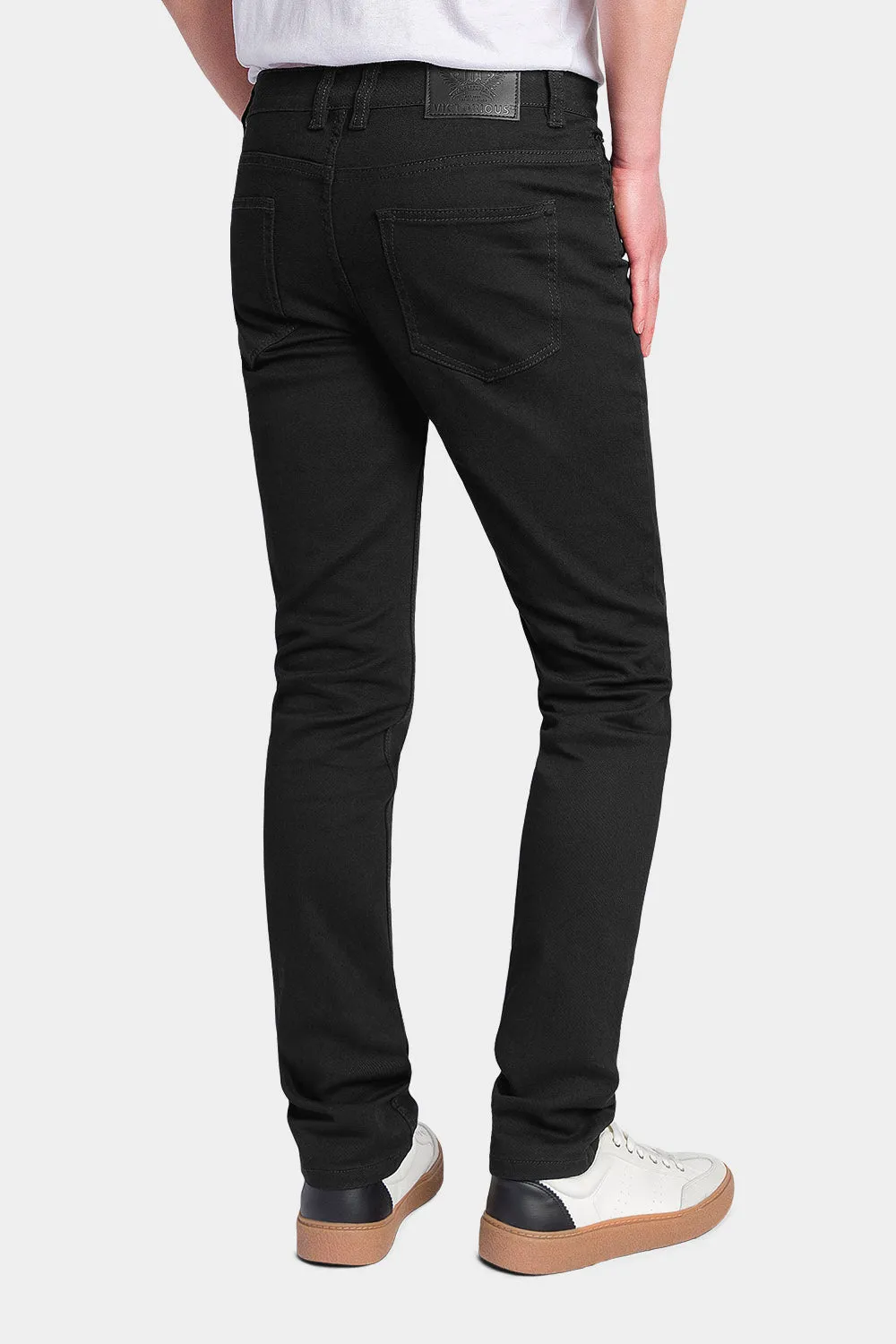 Men's Essential Skinny Fit Colored Jeans (Black)