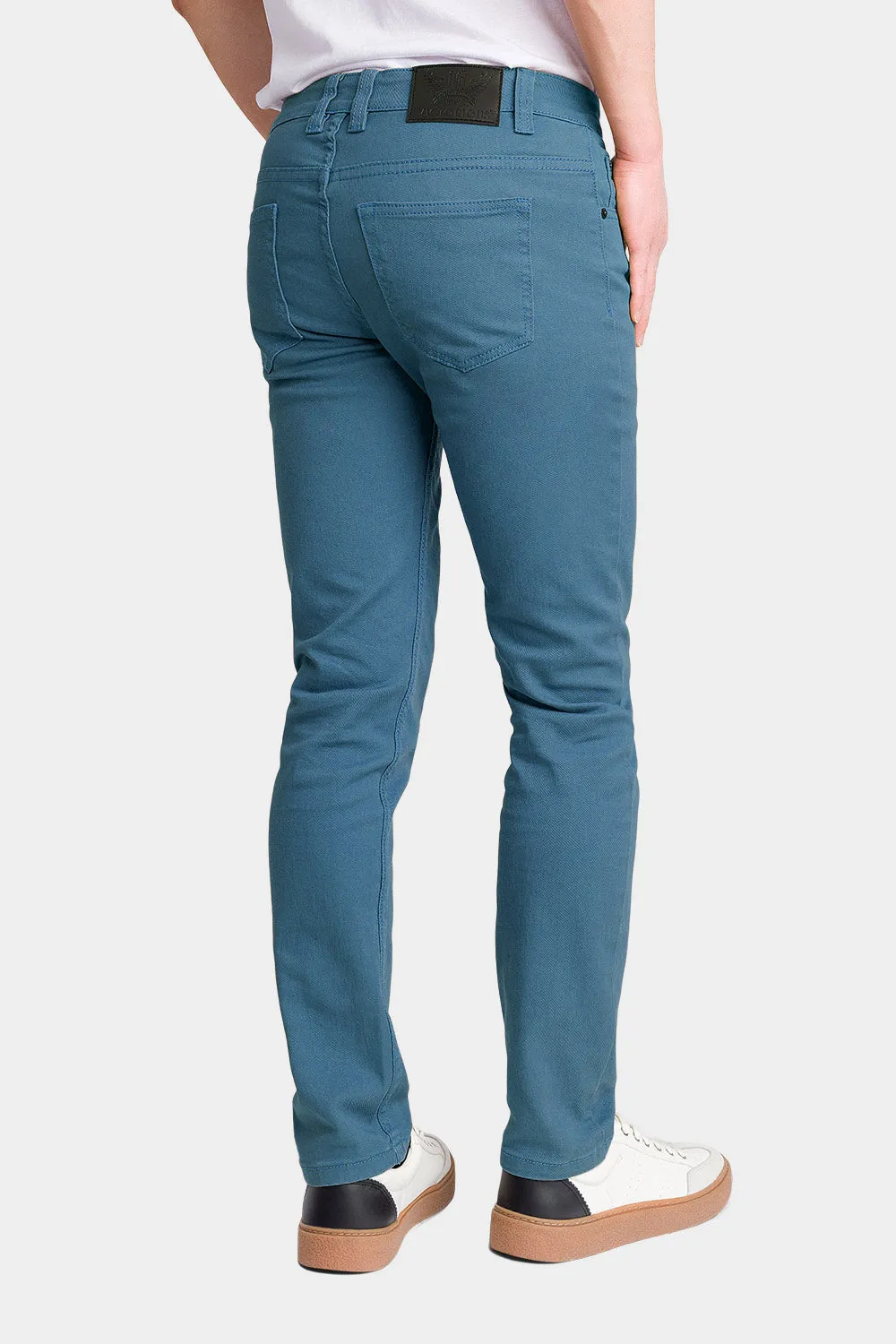 Men's Essential Skinny Fit Colored Jeans (French Blue)