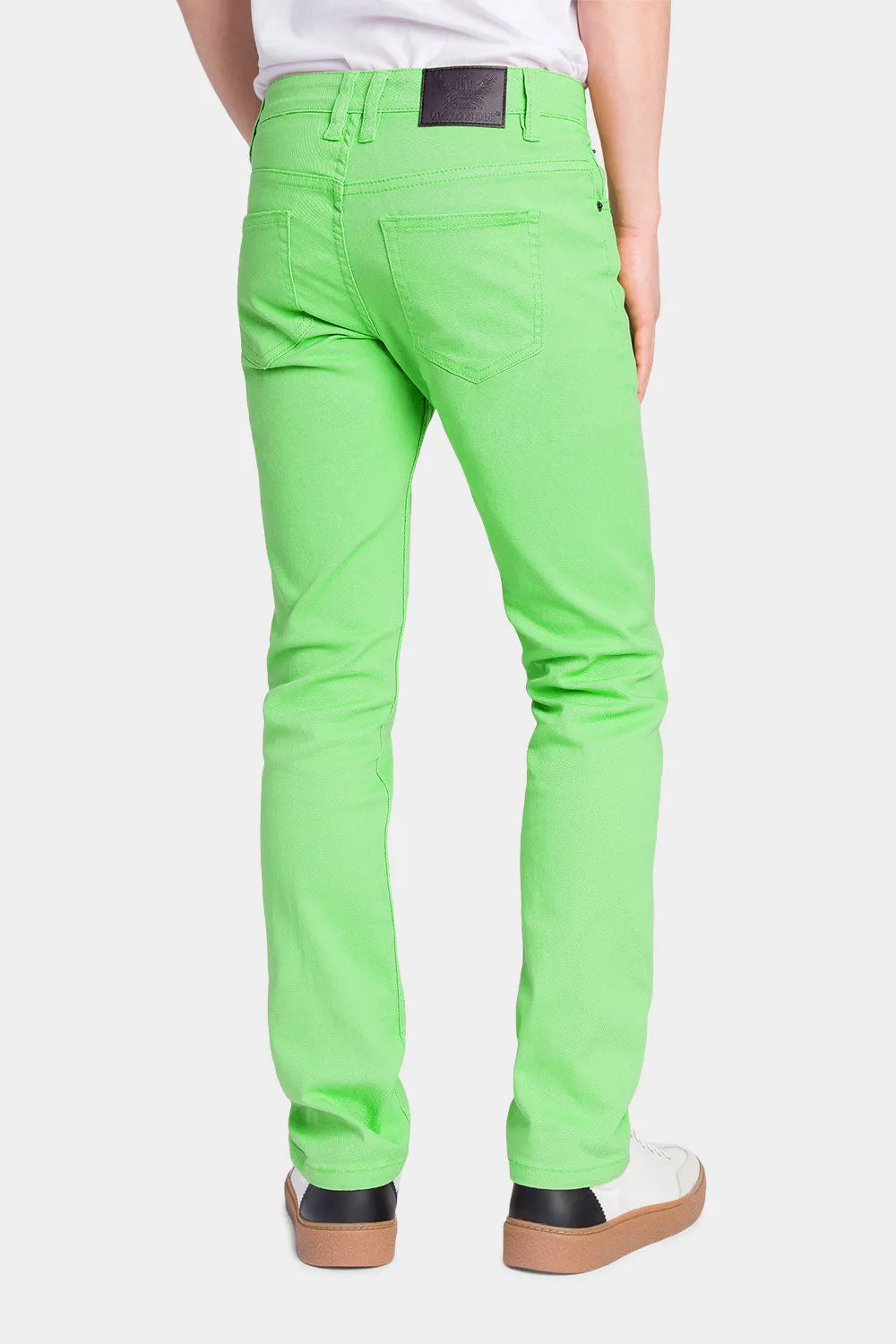 Men's Essential Skinny Fit Colored Jeans (Neon Green)