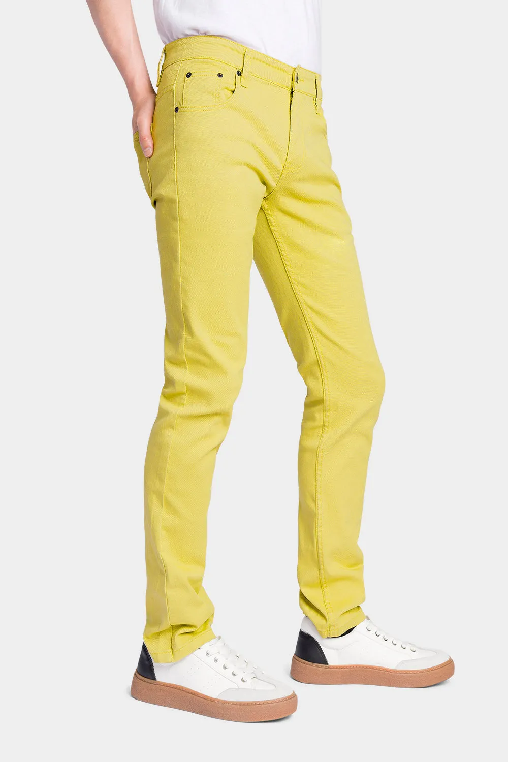 Men's Essential Skinny Fit Colored Jeans (Yellow)