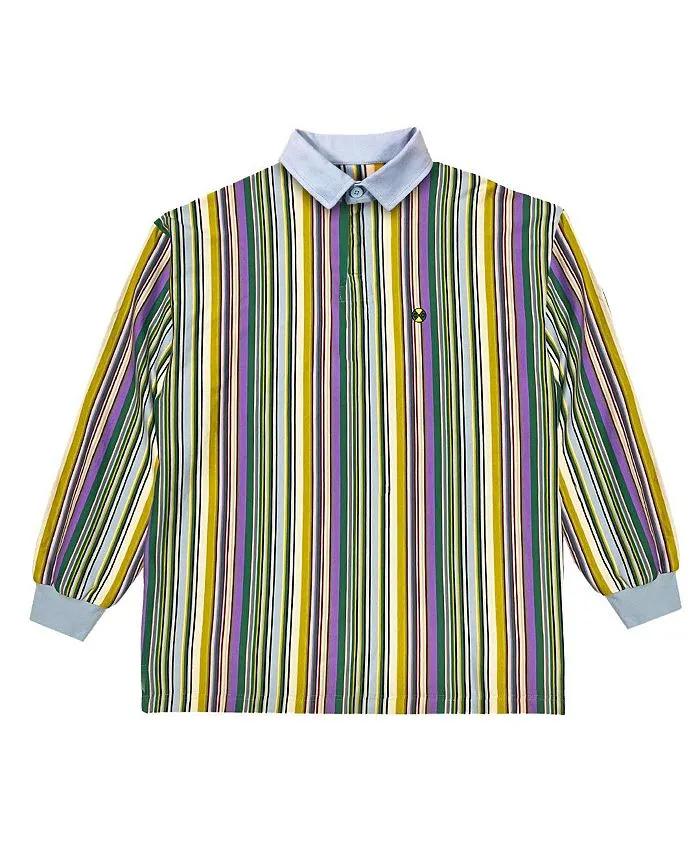 Men's Retro Striped Rugby Shirt Cross Colours, Multicolor