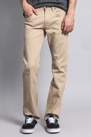 Men's Slim Fit Colored Jeans (Khaki)