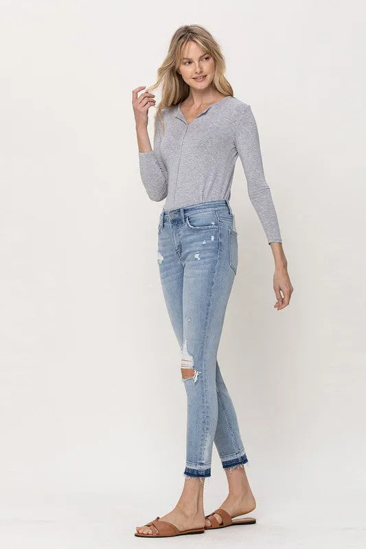 MID RISE CROP SKINNY