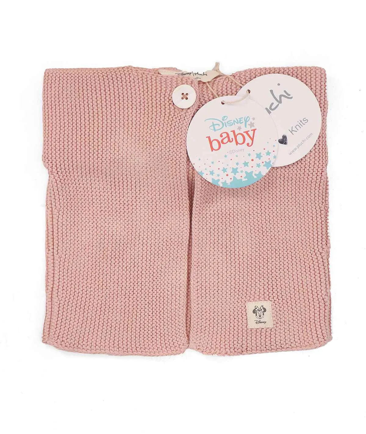 Minnie Mouse Cardigan for Newborn Babies in Pink Pearl Color