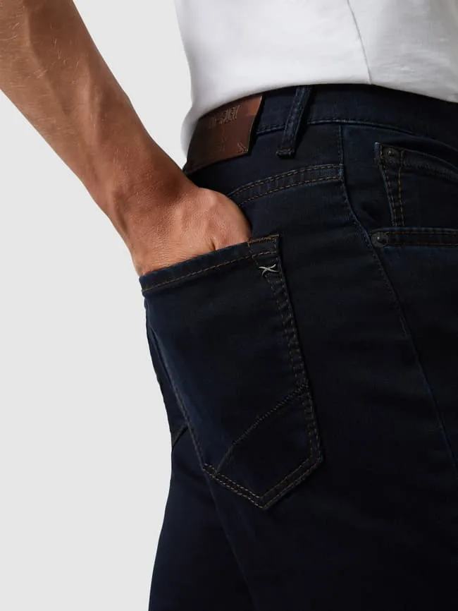 Model of modern cut jeans "Chuck" - "HiFlex" Brax, dark blue