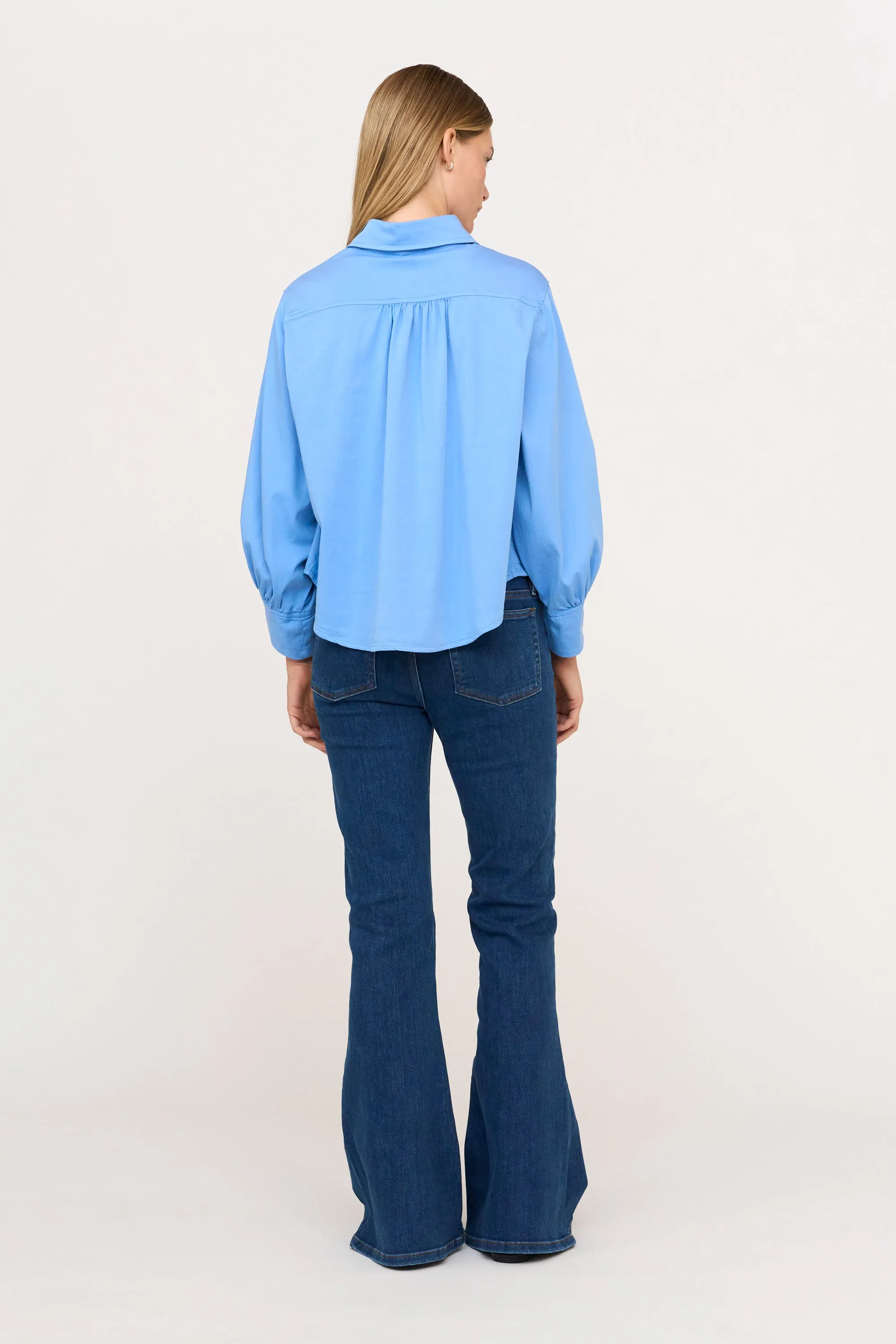 Moussa hepburn shirt - Clear Sky Blue