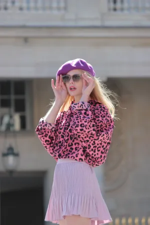 Pink Leopard Blouse