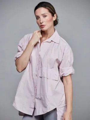 Pocket Cotton Short Shirt Bubbelgum