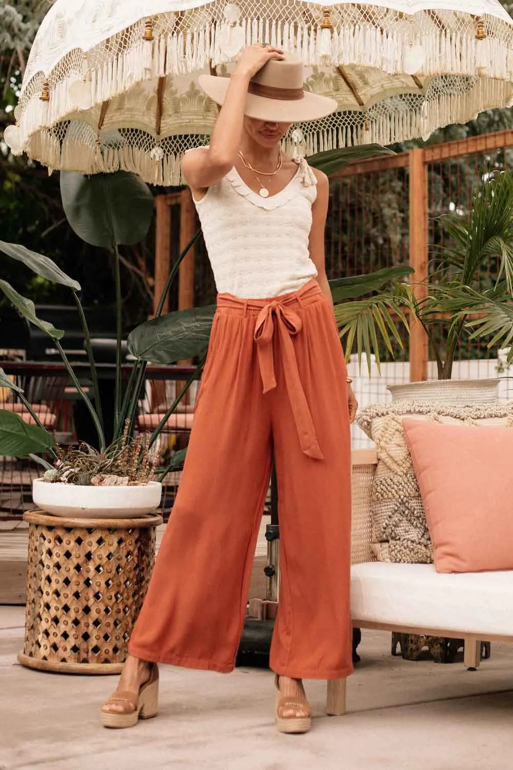 Russet Wide Leg Pants