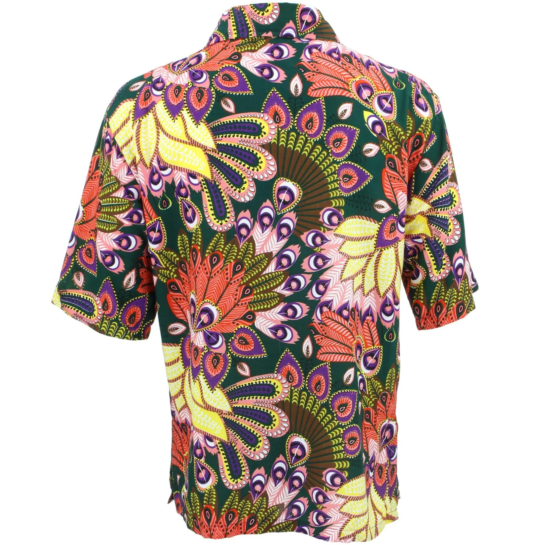 Short Sleeve Tropical Hawaiian Shirt - Green