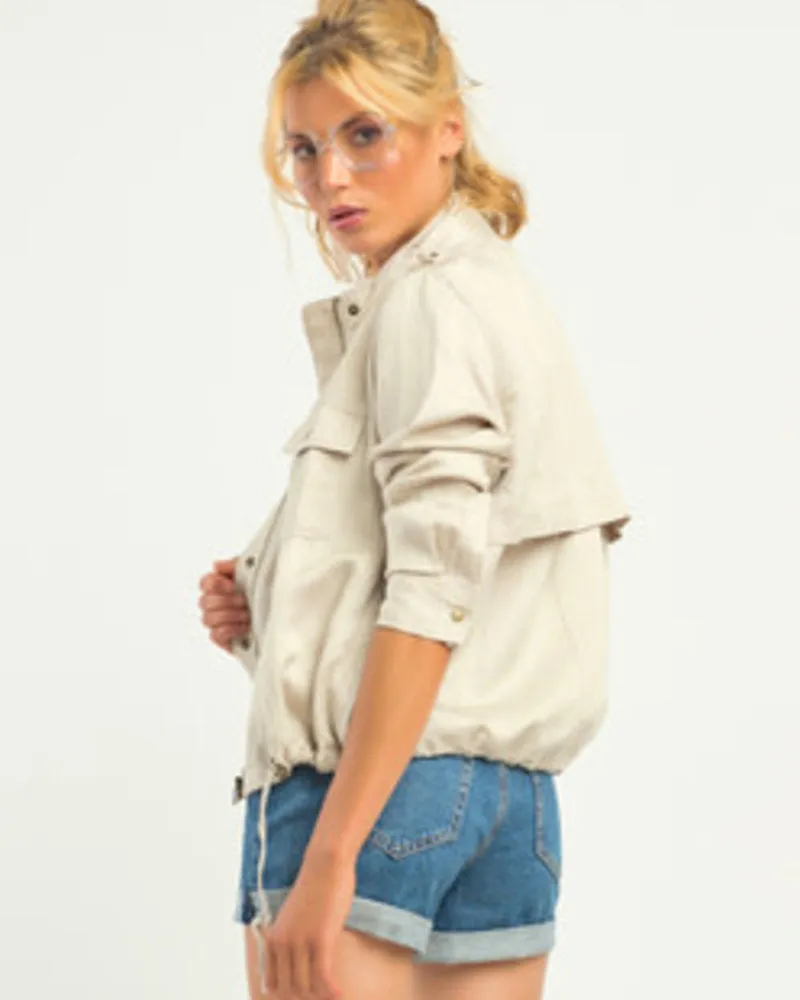 Stone Long Sleeve Cargo Jacket