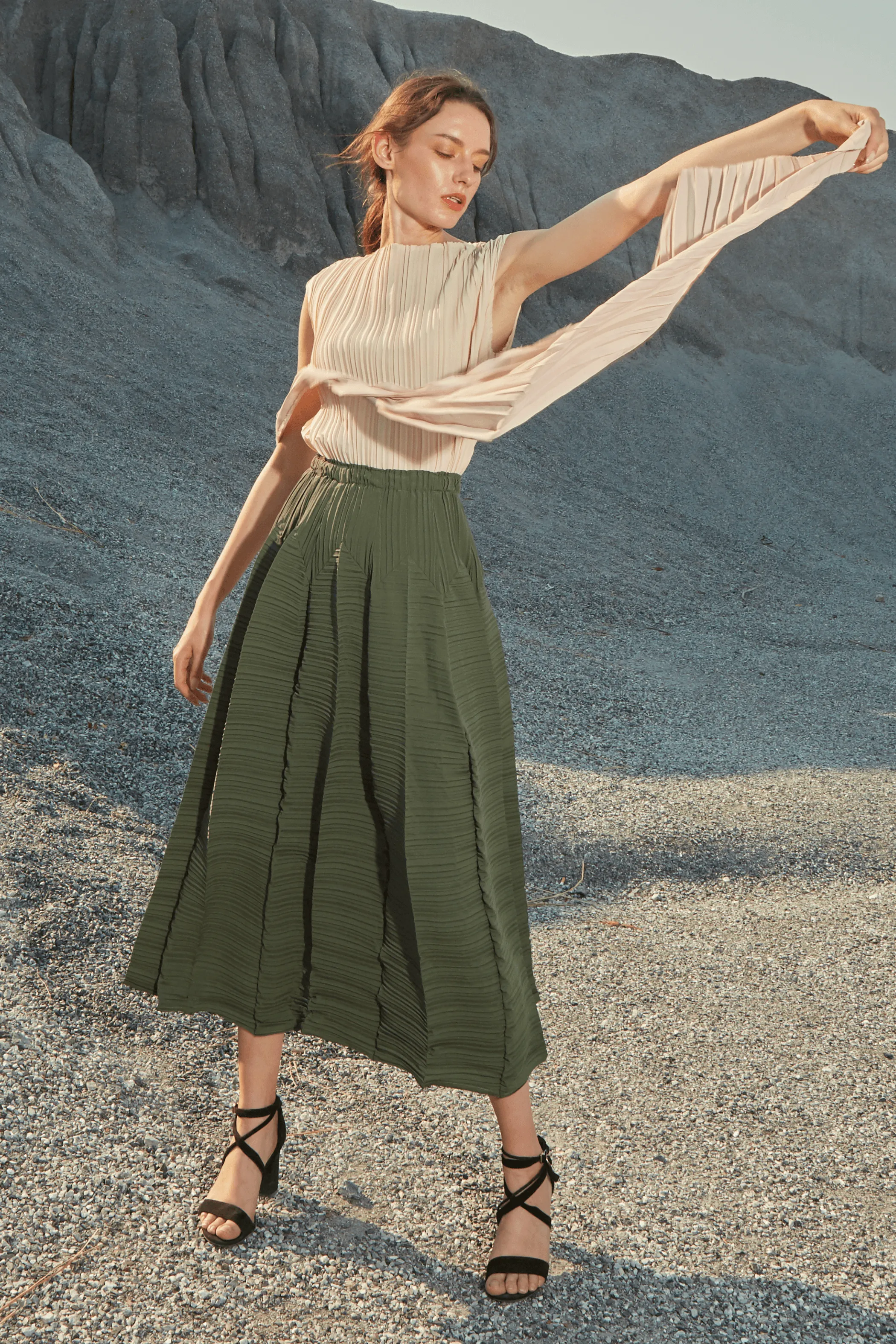 Symphony A-line Pleated Skirt