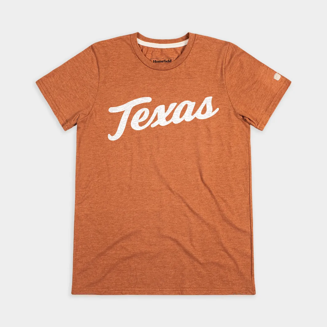 Texas Baseball Script Tee