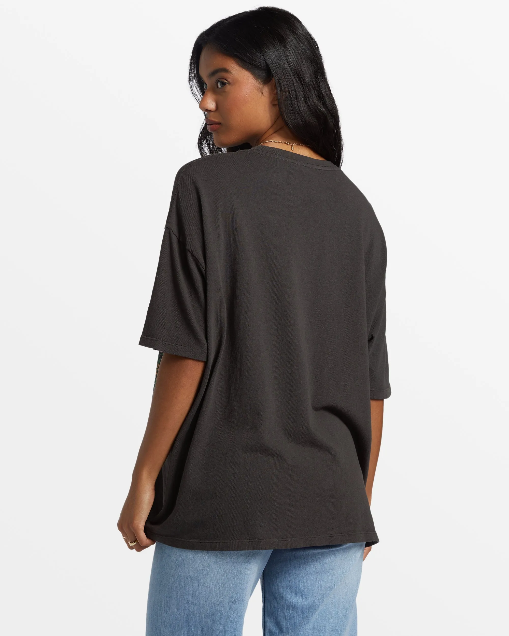 Under The Palms Oversized T-Shirt - Off Black