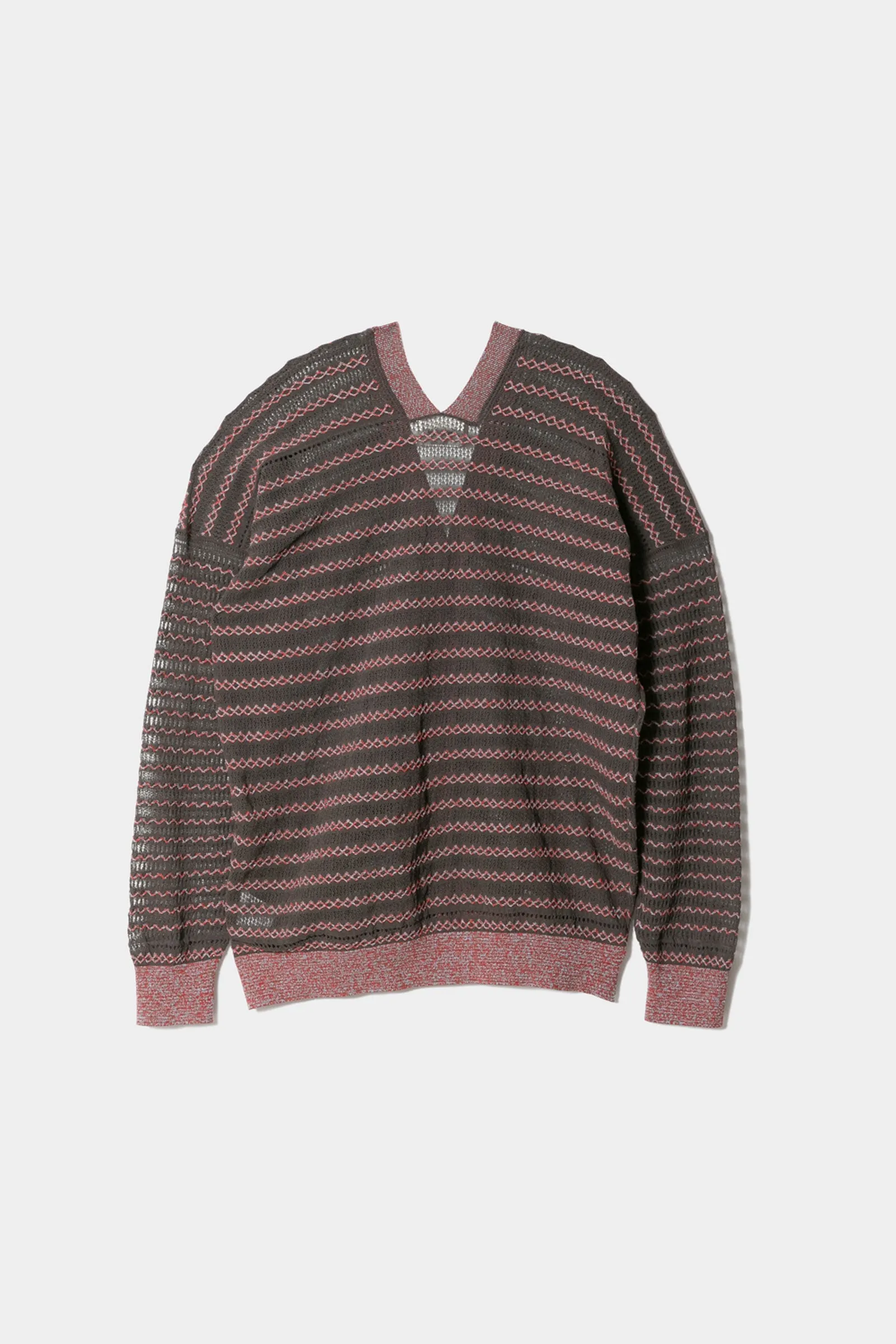 UNISEX - Striped Cotton Knitted Cardigan