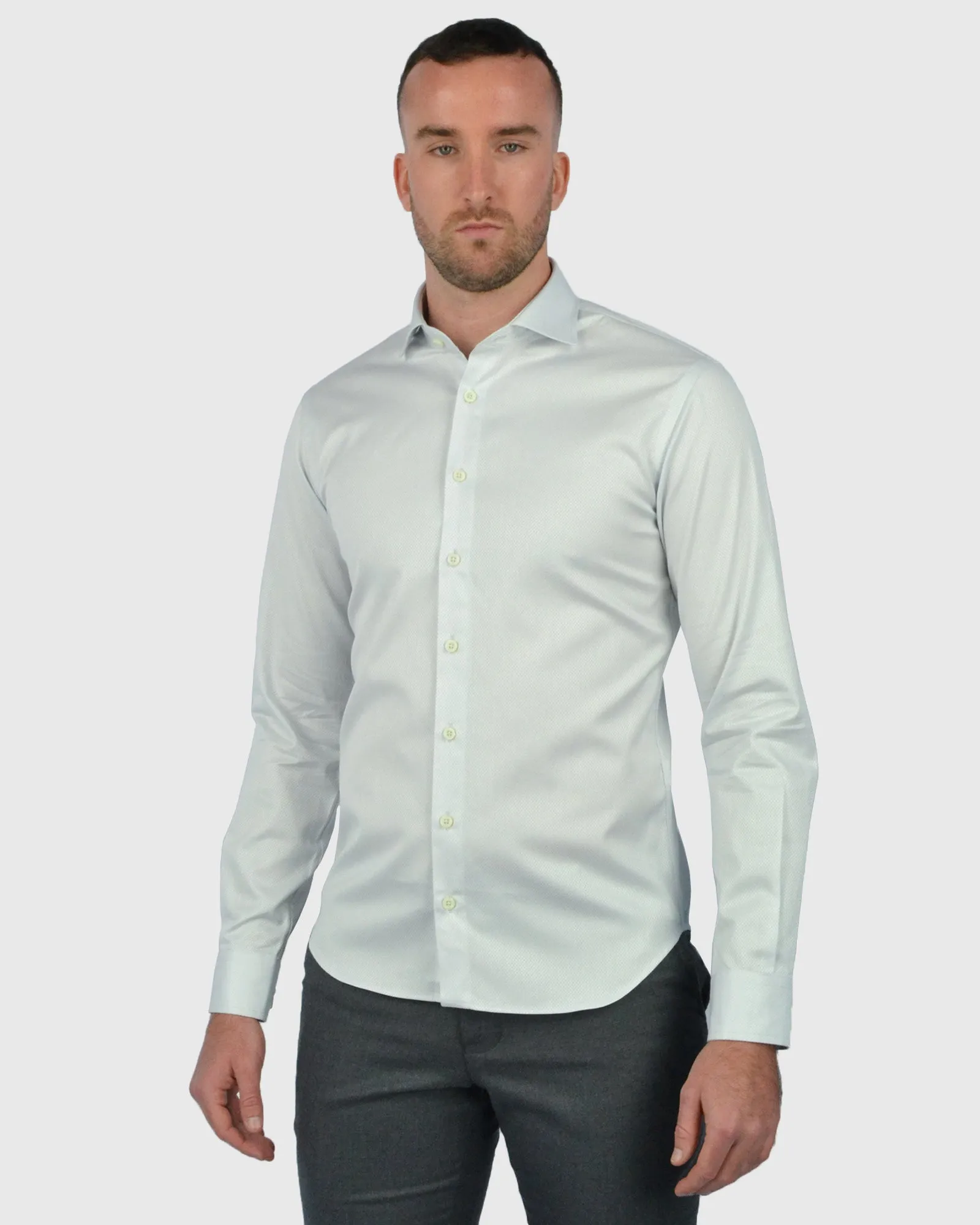 VINCENT & FRANKS S21CH0035 SILVER-GREY SLIM SC SHIRT