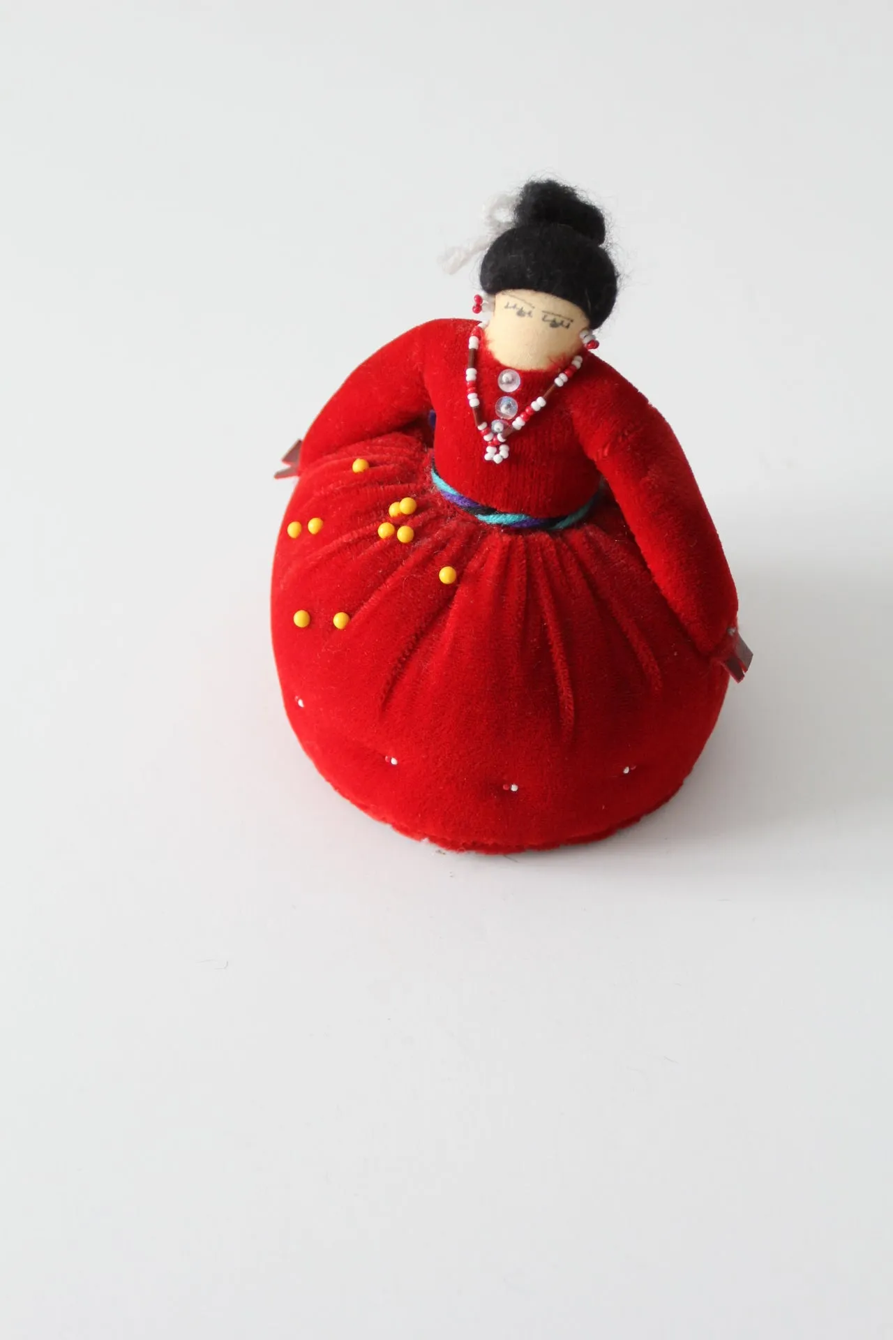 vintage Native American doll pin cushion