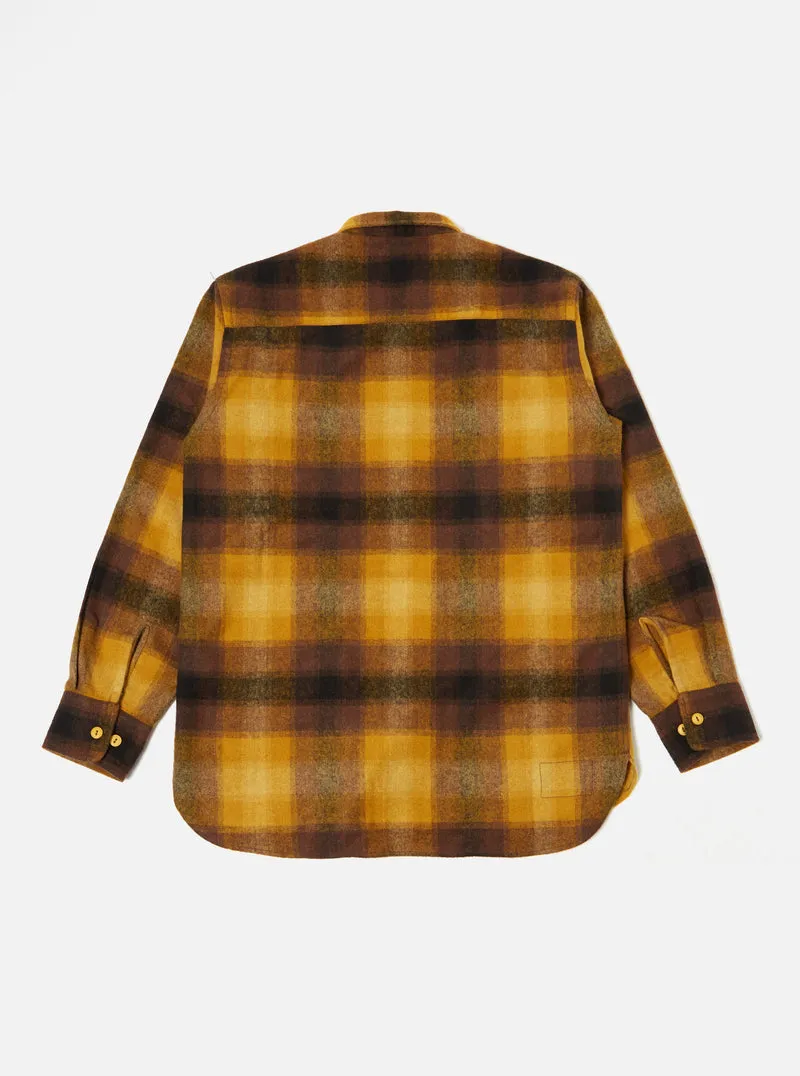 Wool Flannel Work Shirt | Mustard Check