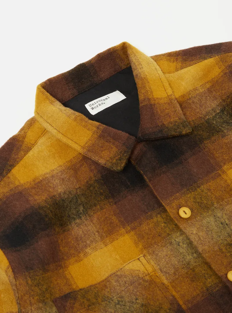 Wool Flannel Work Shirt | Mustard Check